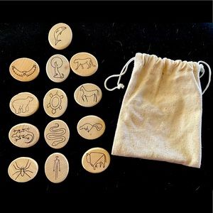 Wooden Runes in cotton bag